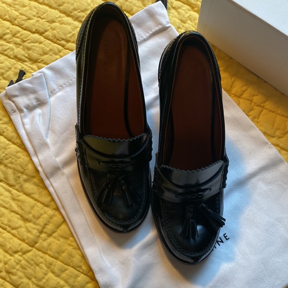 Celine Leather Round-Toe Loafers - Picture 3 of 3